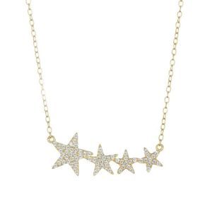 14K Yellow Gold Vermeil Shooting Star Necklace